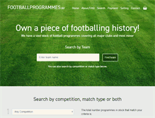 Tablet Screenshot of footballprogrammes.biz
